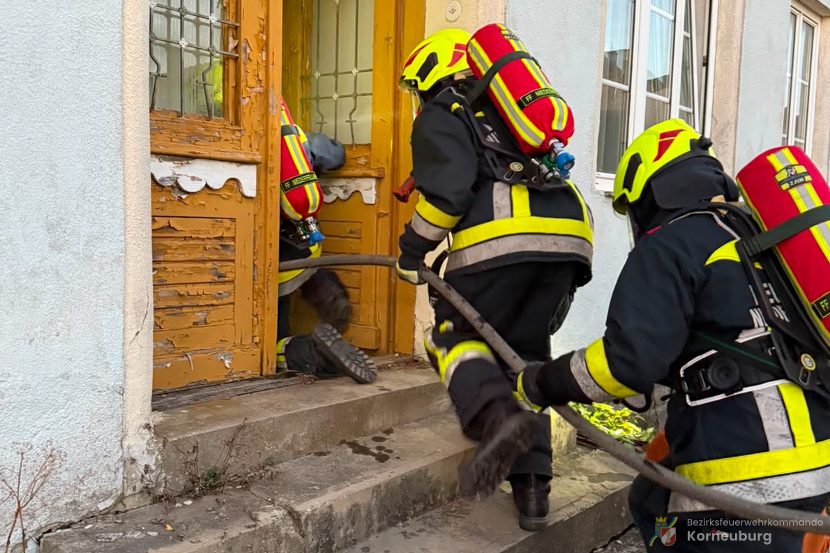 UA-Atemschutzübung des UA3 in Bruderndorf
